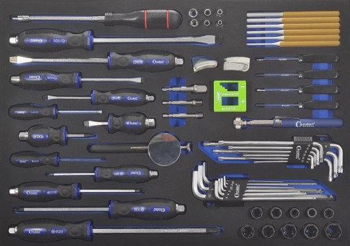 Викрутки, пробійники, шестигранні ключі, вкладиш Torx, 65 шт