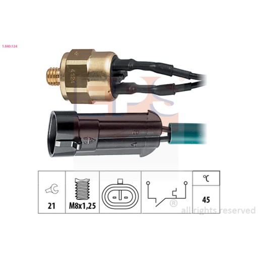 1.840.124 - Переключатель температуры, индикатор жидкости