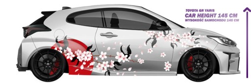 Wlepa наклейка для автомобіля-набір-CHERRY-FLORAL-Passenger - s 230x100cm