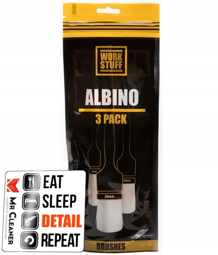 Work Stuff Detailing Albino Набор из 3 кистей для деликатной проработки деталей