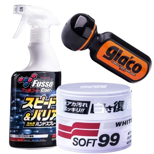 Білий м'який віск Fusso Speed ​​​​Barrier Ultra Glaco SOFT99 Car Wax