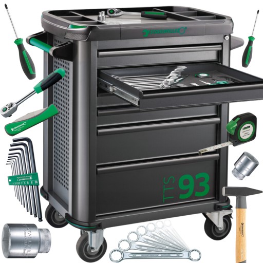 Інструментальний візок із 6 ящиками та 111 інструментами STAHLWILLE TTS93