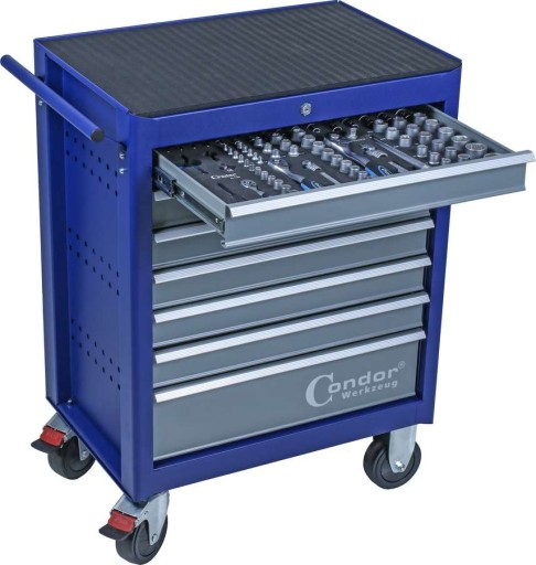 Інструментальний візок Condor Шафа для майстерні з обладнанням 7 ящиків 262 шт.