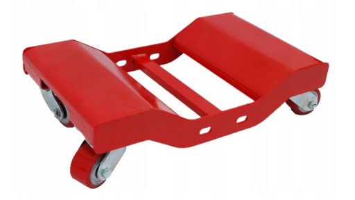 Сервисная тележка 1800 кг с поворотными колесами, красная платформа для эвакуатора