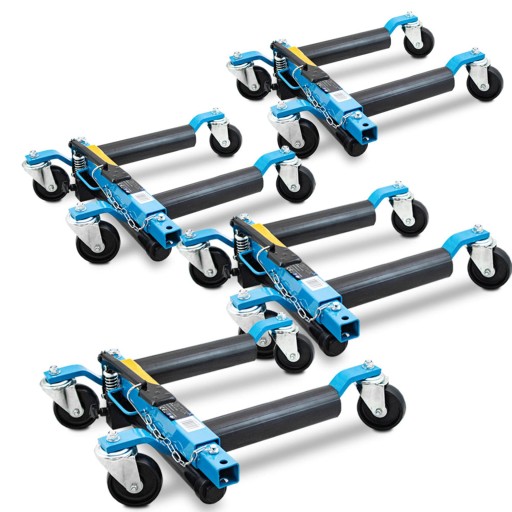 Гидравлическая тележка для маневра под колесами 4 шт. синий