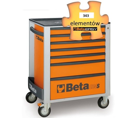 Тележка для инструментов Beta C24S7 + 343 элементов