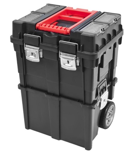 Инструментальная тележка с колесиками BQ, металлическими ручками.