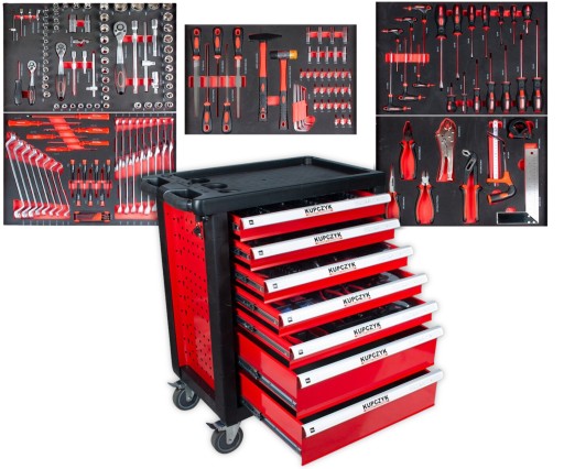 Інструментальний візок, шафа для майстерні з інструментами Kupczyk TOOL CAR 196 R