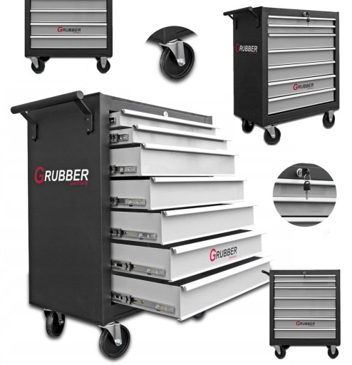 Візок для інструментів для майстерень з 7 ящиками GRUBBER