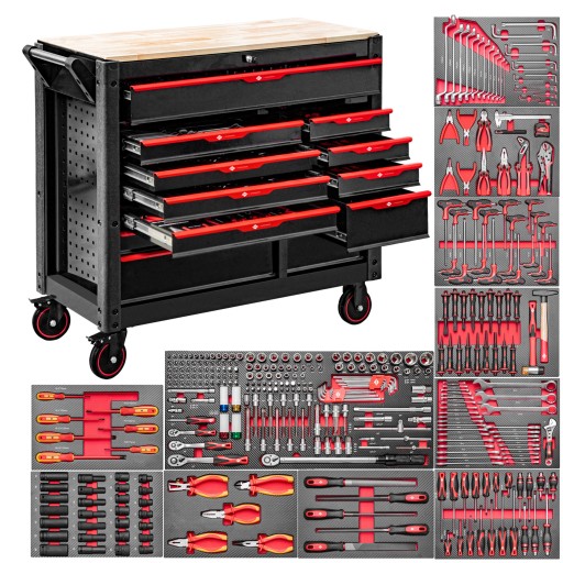 Тележка для инструментов с оборудованием - 360 элементов