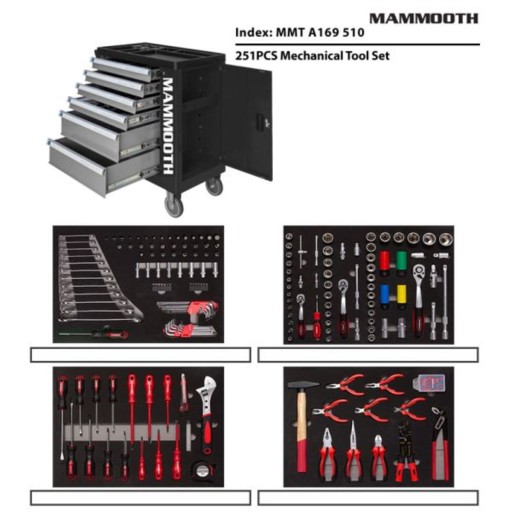 Инструментальная тележка с оборудованием MAMMOOTH MMT A169 510