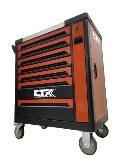 Візок шафа для інструментів з 7 вантажними ящиками, 201 елемент