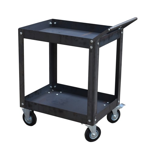 Транспортная тележка из черной стали.