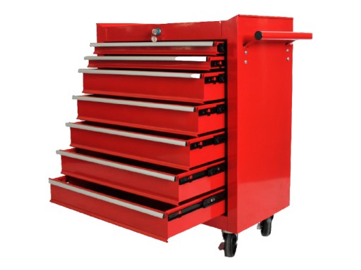 Візок для майстерні на 7 шухляд GROSLEY + РОЗЕТКИ RIME + УДАРНИЙ КЛЮЧ + КЛЮЧІ