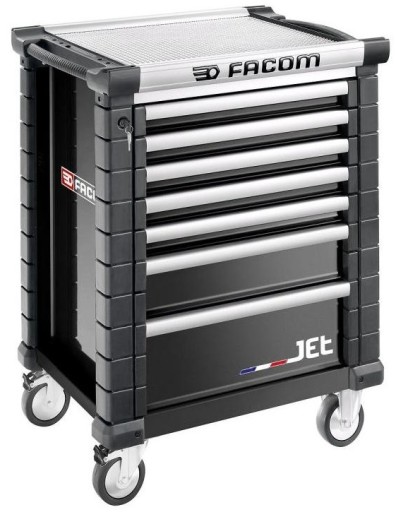 JET.7NM3A Інструментальний візок для майстерні Facom на 7 ящиків, чорний