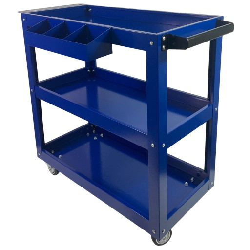 Інструментальний та сервісний візок для майстерні з 3 полицями