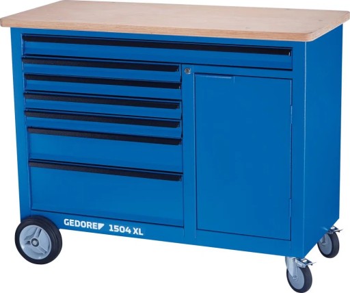 Візок майстерня - стіл, 6 ящиків, з полицями, GEDORE