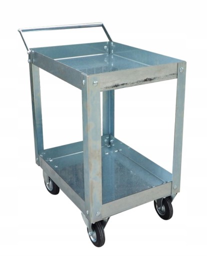 Тележка для мастерской из оцинкованной стали.
