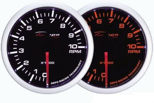 Дополнительный индикатор DEPO CLOCK WA 60мм - Тахометр 10000об/мин TUNING SPORT