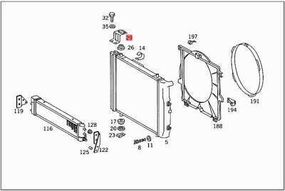 A4635041440 - Кронштейн кріплення тримача радіатора Mercedes W463