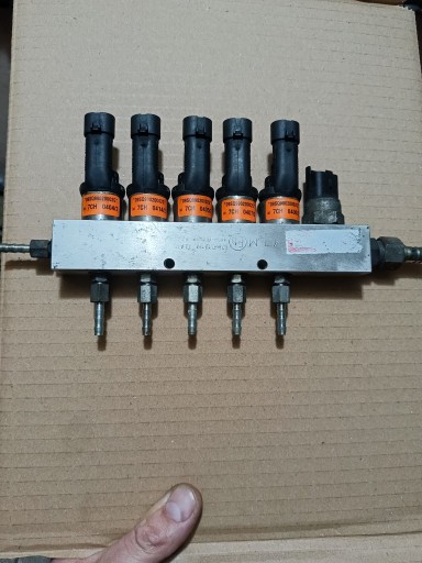 09SQ99020002G - Оранжевые форсунки BRC, старого типа, 5 цилиндров, очищенные ультразвуком