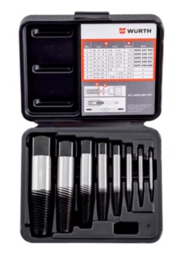 Набір екстракторів Wurth 8 шт. для гвинтів M3-M45.
