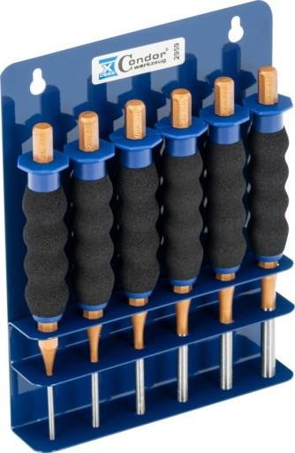 Пуансоны цилиндрические 3-8 мм, 6 шт., с крышкой