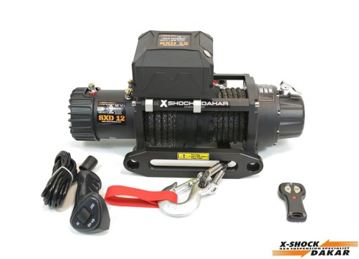 Лебедка 12 В, 12 000 фунтов с синтетическим XshockDakar