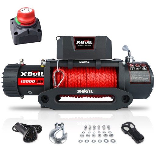 Лебідка 4.5T синтетичний трос 12v автомобільна лебідка X-Bull 10000lbs