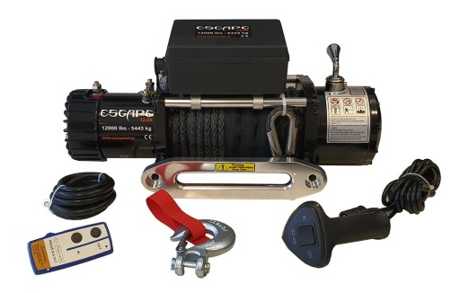 Евакуаційна лебідка 12.0x 5443 кг 12000 фунтів синтетична мотузка сіра 4x4 Off-Road