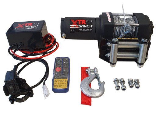 Лебедка XTR 3000 фунтов 1360 кг СТАЛЬНОЙ ТРОС ДЛЯ ПЛУГА / квадроцикла / 4x4