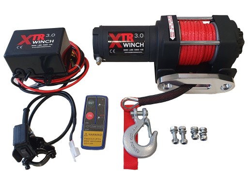 Лебедка XTR 3000 фунтов 1360 кг СИНТЕТИЧЕСКИЙ трос ПЛУГ / КВАДРО / 4x4