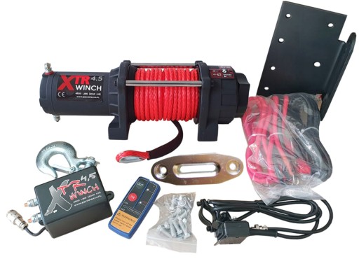Лебедка XTR 4500 фунтов 2041 кг СИНТЕТИЧЕСКИЙ трос ПЛУГ / КВАДРО / 4x4