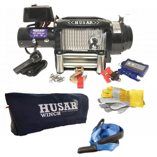 Лебедка для эвакуатора 20000 фунтов 7,9 л.с. 24 В HUSAR WINCH
