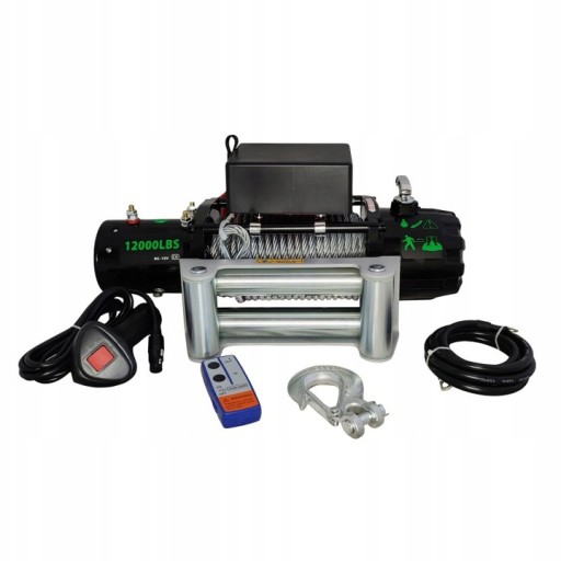 Лебідка електрична 12000 зі сталевим тросом 5 454кг Евакуатор 5.5 к.с. позашляховик