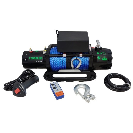 Лебідка електрична 12000 з синтетичним тросом 5,454 кг позашляховий евакуатор
