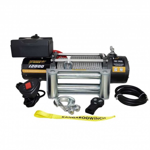 Kangaroowinch К12000 електрична лебідка 24В сталевий трос 5,443 кг