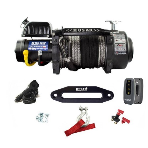 Електрична лебідка 18000 фунтів 12 В синтетичний трос для евакуатора