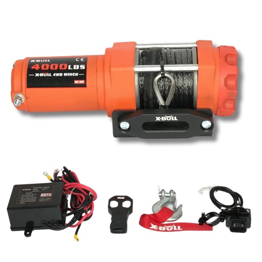 Тросова лебідка 4000lb синтетична Лебідка електрична автомобільна 1818kg