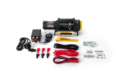 Четверна лебідка 4500 фунтів 12 В синтетичний трос 2040 кг позашляховий ящик