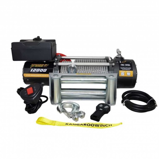 Автомобильная лебедка Kangaroowinch K12000, стальной трос 12 В, тяга 5443 кг.