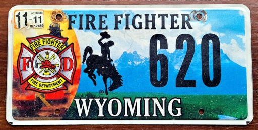 Вайоминг 2011 г. - номерной знак США