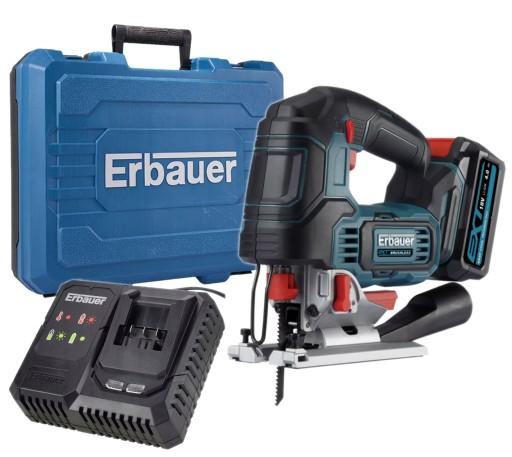 Лобзик Erbauer 18 В EXT 18V + АККУМУЛЯТОР 4Ач + ЗАРЯДНОЕ УСТРОЙСТВО + КОРПУС