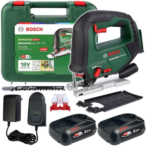 Аккумуляторный лобзик 140мм AdvancedSaw 18V-140 BOSCH 2х2,5Ач + КОРПУС