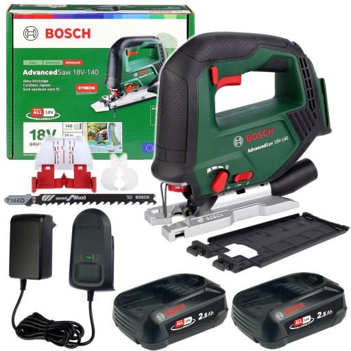 Аккумуляторный лобзик 140мм AdvancedSaw 18V-140 BOSCH 2х2,5Ач