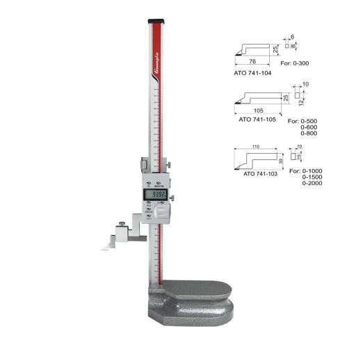 Электронный измеритель высоты 600 мм 0,01 мм ABS