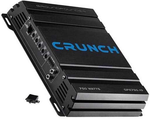 Підсилювач Crunch GPX750. 1D 375W RMS 1OHM + пульт дистанційного керування