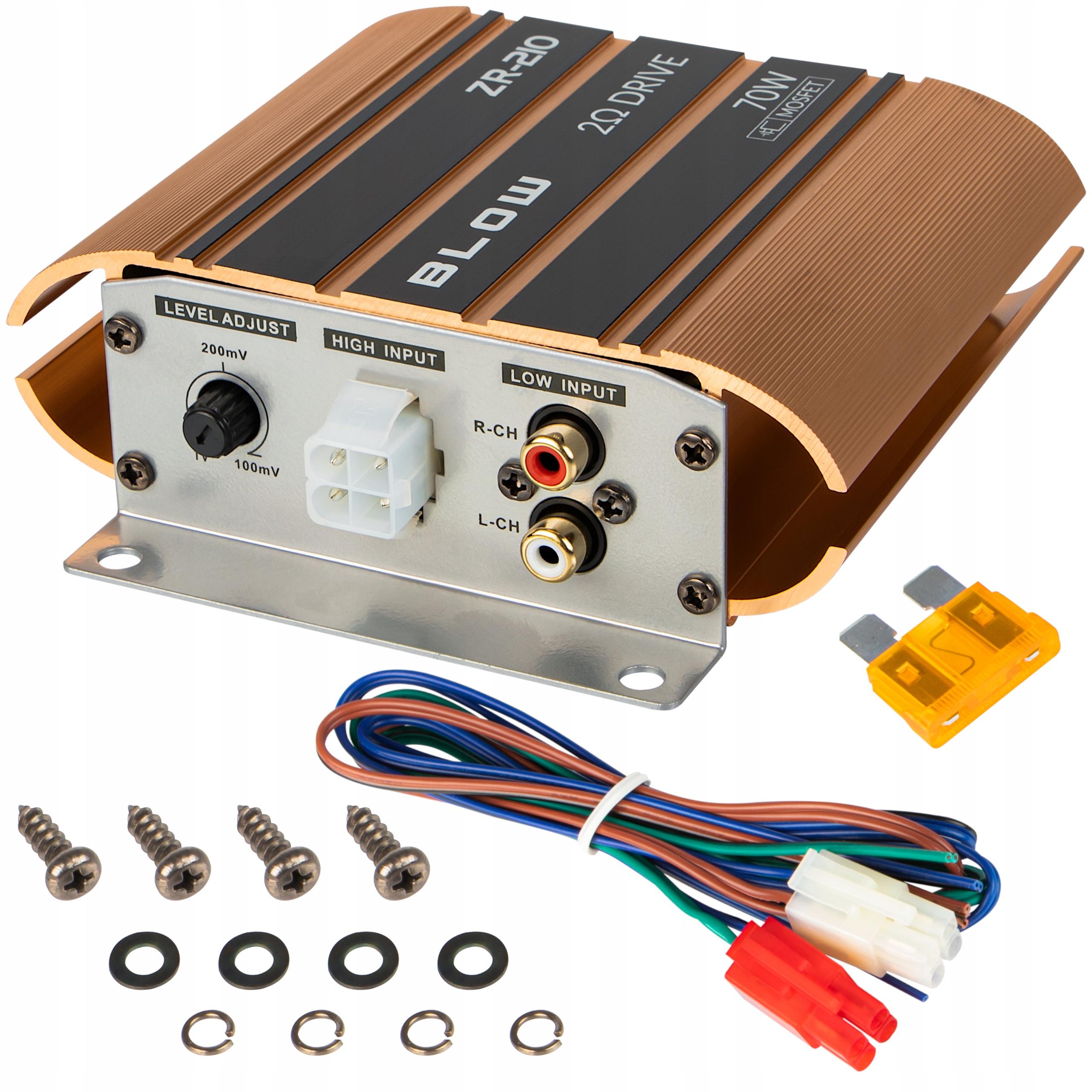 Автомобильный усилитель BLOW двухканальный 70 Вт mosfet