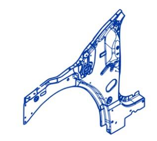 762301460R - Усиление правого крыла Jogger, Sandero, Logan