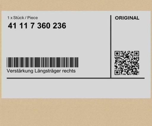 41117360236 7360236 ( INTRAD ) - Підсилення правого лонжерона MINI F57 F57 F55 F55 F56 F56 F66 F66